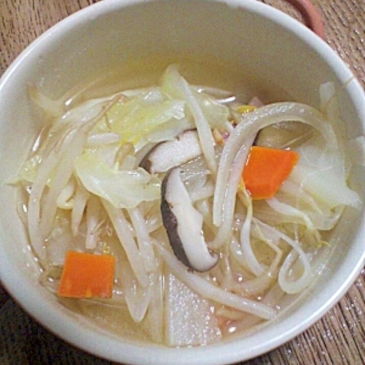 野菜たっぷり♪しいたけの中華スープ